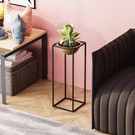 Aberto Design Maceta Decorativa GED-021-A Negro y Dorado